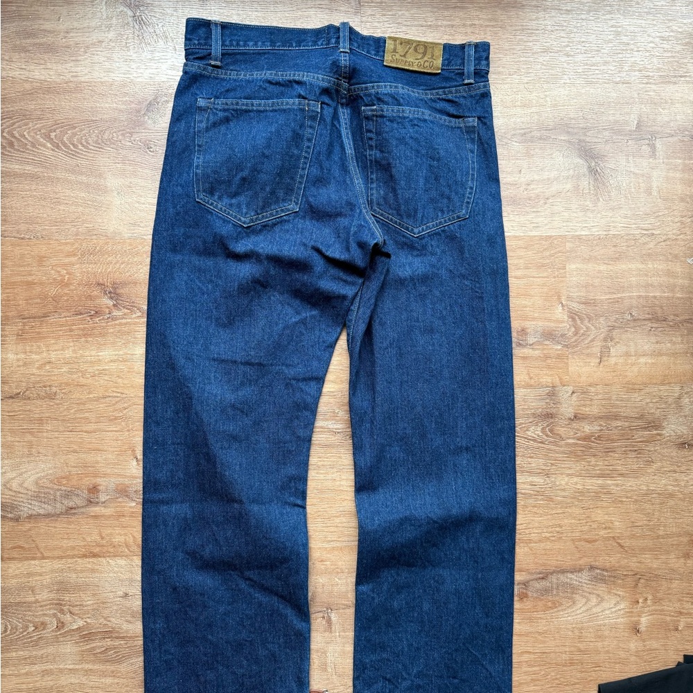 1791 Supply & co selvage denim Men’s Dark Blue Straight-Leg Jeans - Picture 7 of 7